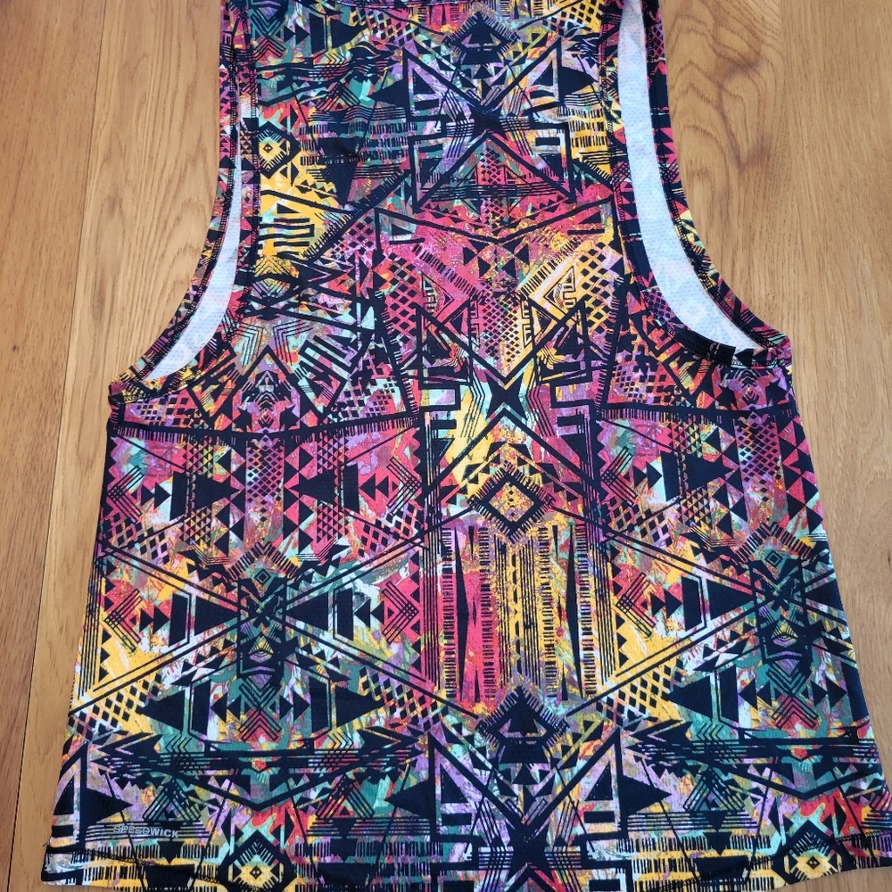 Reebok Multicolor Geometric Pattern Tank - image 3